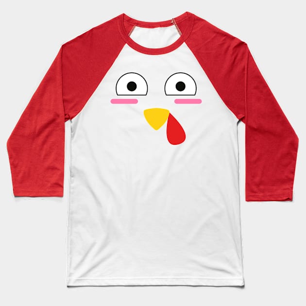 Turkey Face Costume T-Shirt Baseball T-Shirt by SusurrationStudio